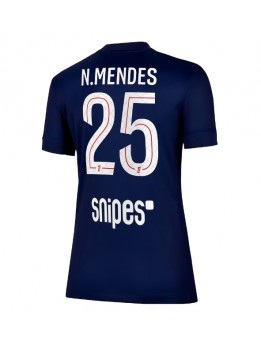 Billige Paris Saint-Germain Nuno Mendes #25 Hjemmedrakt Dame 2025-26 Kortermet Billige Paris Saint-Germain Nuno Mendes #25 Hjemmedrakt Dame 2025-26 Kortermet